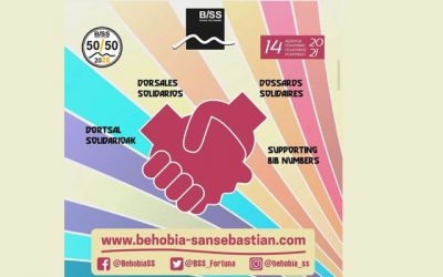 ADELA EH es dorsal solidario en la Behobia-San Sebastián 2021.